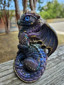 Windstone Editions Young Dragon Peacock Peña Vintage 1988 North Hollywood - Imagen 1 de 5