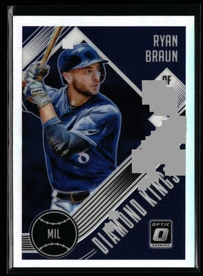 Ryan Braun 2018 Donruss Optic #16 Holo Prizm Diamond Kings Milwaukee Brewers - Image 1 of 2
