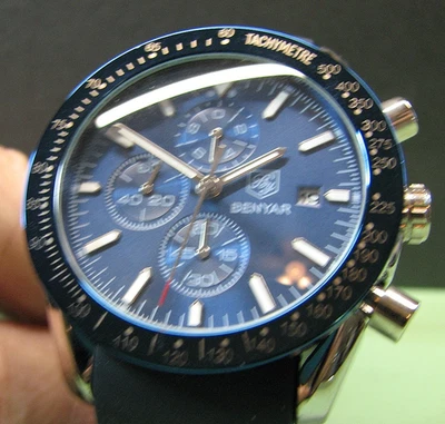 Reloj Benyar Cuarzo Cronógrafo Fecha  Foto 1 de 4