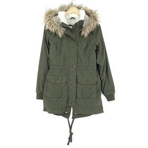 Hollister Women Jacket Coat Green Qg2 Size S - Picture 1 of 8