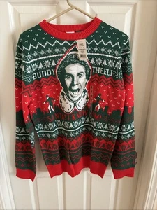 NEW Buddy The Elf Ugly Christmas Sweater Santa I Know Him Size Small - Picture 1 of 4