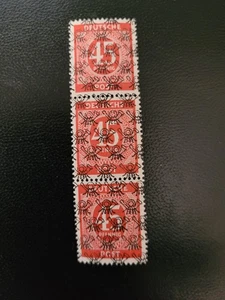 Allied Occupation Bizone 1948 45pf Definitive - Mi 65II Strip of 3 - MNH (**) - Picture 1 of 2