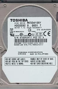 TOSHIBA 500GB 2.5 7200RPM SATA 16MB MK5061GSY - Picture 1 of 2