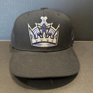 Vtg LA Kings New Era 7 1/2 Hat 5950 Pro Model NHL Wool Plain Logo USA - Picture 1 of 4