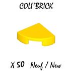 Lego 25269 - 50X Plaque Ronde / Tile Round 1X1 Quarter - Jaune / Yellow - Neuf