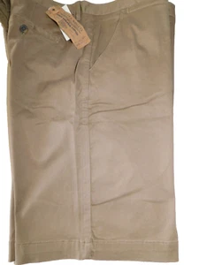 NEW MENS 42 KHAKI JACHS J.A.C.H.S. CHINO SHORTS BERMUDA BLEECKER FLAT FRONT - Picture 1 of 4