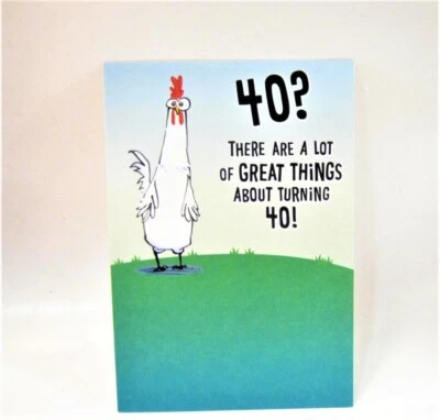 Goofy Funny Birthday Card 40th Birthday age 40 years old Husband Wife Friend - Image 1 of 2