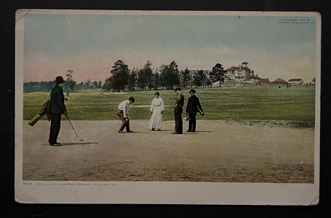 1905 Augusta Georgia Hampton Terrace Hotel Grounds Golf Postcard Vintage Cover