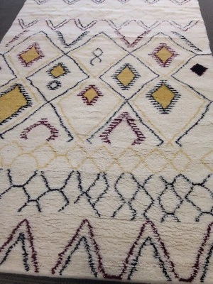 5' X 8' Beni Ourain Moroccan Area Rug Hand Knotted Multi Berber Azilal Elegant - Image 1 of 4