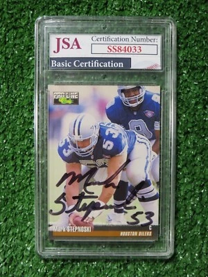MARK STEPNOSKI SIGNED DALLAS COWBOYS SLABBED 1995 Classic FOOTBALL CARD JSA COA - Image 1 of 4