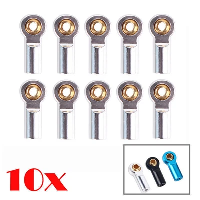 10 Stück Kugelkopf Kugelgelenk Aluminium M3 Silber Für 1/10 Crawler RC Modellbau - Bild 1 von 4