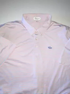 Camisa Polo Peter Millar Verano Cómoda Cuello Abotonado Rosa y Azul XXL con Logo - Imagen 1 de 5