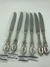WALLACE STERLING 9” DINNER KNIVES SET OF 6 Rose Point