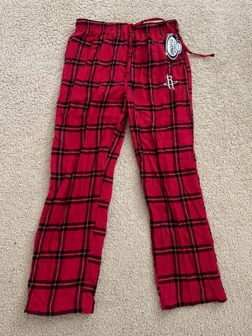 HOUSTON ROCKETS NBA FLANNEL PAJAMA BOTTOMS ADULT LARGE BRAND NEW WITH TAGS Cover