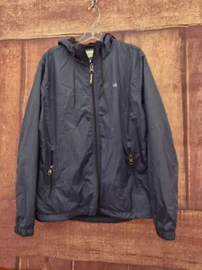Calvin Klein Blue Water Resistant Fleece Lined Hooded Zip Up Jacket Size Large - Picture 1 of 11
