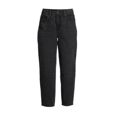 Pantalones de mezclilla para mujer Time and Tru talla 18 negros tiro alto desgastados barril Foto 1 de 4