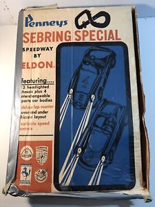 Vintage 1960's Penneys Sebring Special Slot Car Track by Eldon Tested works 