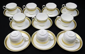 10 Villeroy and Boch Heinrich GOLD BROCADE Cup and Saucer Sets W. Germany - Picture 1 of 18