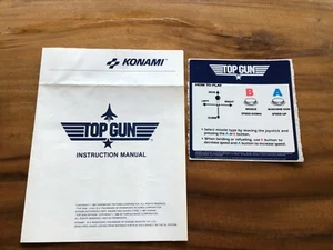 Vintage ORIGINAL Konami TOP GUN Instruction Manual See Pictures - Imagen 1 de 6