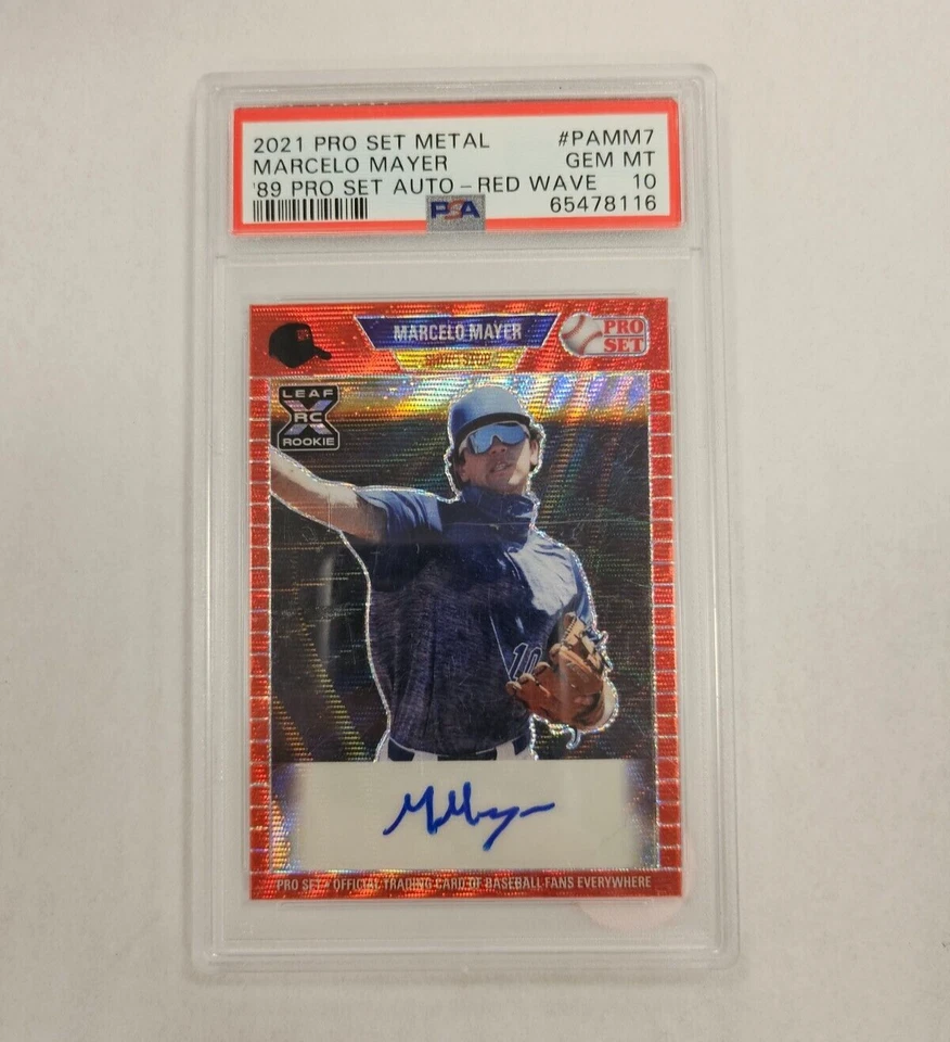 2021 Leaf Pro Set Metal '89 Pro Set Marcelo Mayer AUTO Red Wave #PA-MM7 PSA 10 - Image 1 of 2
