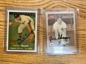BILL SKOWRON AUTO & CLETE BOYER AUTO MINT FROM PACKS  - Picture 1 of 2