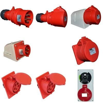 Garo 415V 16A 3P+N+E Red Industrial Plugs & Sockets IP44