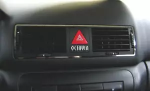 D Skoda Octavia 1 Chrom Rahmen für Lüftungsschacht Mitte - Edelstahl poliert - Bild 1 von 3