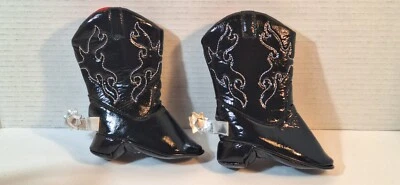 HEELARIOUS Lil' Buckaroos Black Baby Cowboy Boots Booties Shoes "JESSE" New 0-6 - Image 1 of 4