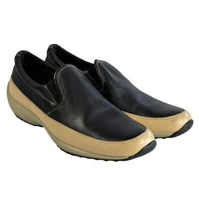 Zapato sin cordones Anne Klein para mujer talla 9,5 M cuero negro tostado cómodo primavera AK Foto 1 de 4