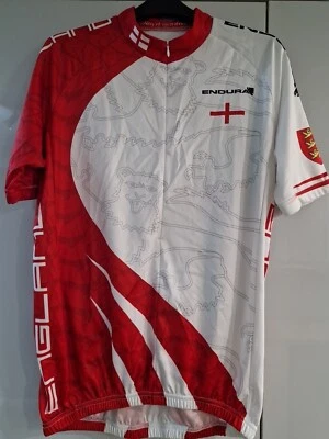 Cycle Jersey - England Endura - Red/White - UK Large - Image 1 of 3