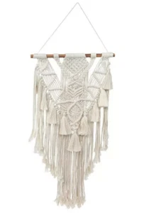 30x15 Macrame Wall Hanging Tassel Tapestry Boho Chic Home Art Decor Farmhouse - Picture 1 of 6