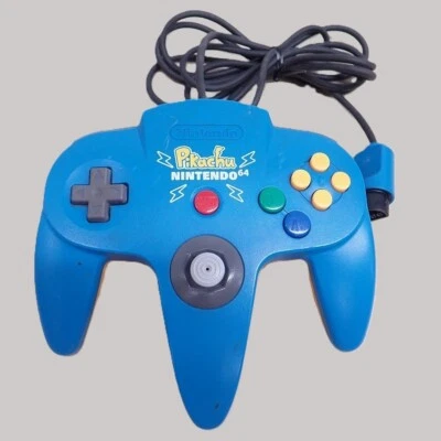 Pikachu Pokemon Blue & Yellow Nintendo 64 N64 Controller From JAPAN - Image 1 of 4