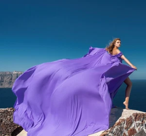 Long Flying Dress | Flying Dress for Photoshoot| Long Train Dress | Photoshoot - Picture 1 of 7