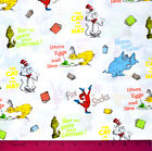 Tkanina Dr. Seuss - HALF YARD - Szycie Pikowana 100% Bawełna Lekarz Kot w kapeluszu