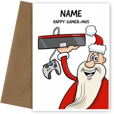 Funny Christmas Card for Gamers - Happy Gamer-mas! Boys Gaming Christmas Card