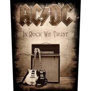 AC/DC Back Patch: IN ROCK WE TRUST Offizielle Lizenzware ACDC AC-DC Geschenk - Bild 1 von 6