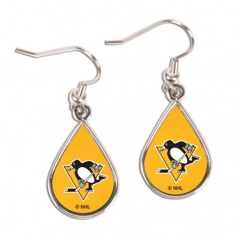 Pittsburgh Penguins Tear Drop Earrings Cover