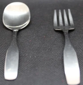 Vintage 80s Oneida Community Stainless Steel Fork & Spoon Kids Flatware 2 Pieces - Picture 1 of 10