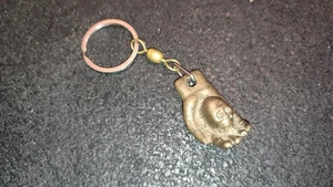 Portachiavi palma con teschio (bronzo URSS) - Foto 1 di 5