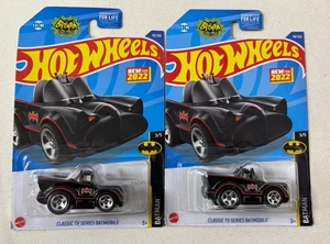 Lote de 2: 2022 Hot Wheels Batman 3/5 Tooned SERIE DE TV CLÁSICA BATMOBILE Negro - Imagen 1 de 5