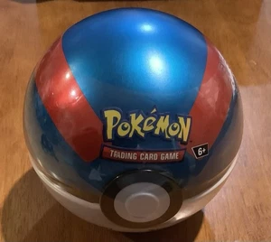Pokemon TCG Pokeball Tin Sealed, 3 Booster Packs and Coin D24 - Picture 1 of 2