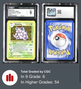 Pokemon Base Set 2 Nidoking 11/130 2000 Holo Raro CGC 9 COMO NUEVO - Imagen 1 de 3