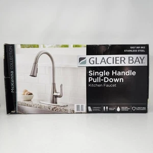 Glacier Bay McKenna 1-Handle Pull-down Kitchen Faucet Stainless Steel - Picture 1 of 11