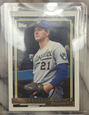 1992 Topps Gold Winners #433 Cal Eldred Milwaukee Brewers Baseball Card - Image 1 of 2