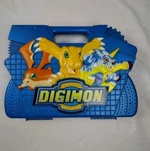 Vtg 90s Digimon Digital Monsters Carrying Case Craft House Corp Rare 13"x9"x2" - Picture 1 of 17