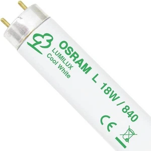 Osram 2Ft 18w T8 Fluorescent Tube - Colour 840 - Cool White QUALITY BRAND NEW - Picture 1 of 1
