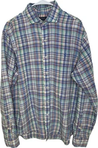 Polo Ralph Lauren Hemd Herren Large bunt kariert Classic Fit 100% Leinen - Bild 1 von 8