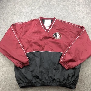 Florida State Seminoles Jacket Mens 2XL Red NCAA Football Pullover Windbreaker - Picture 1 of 9