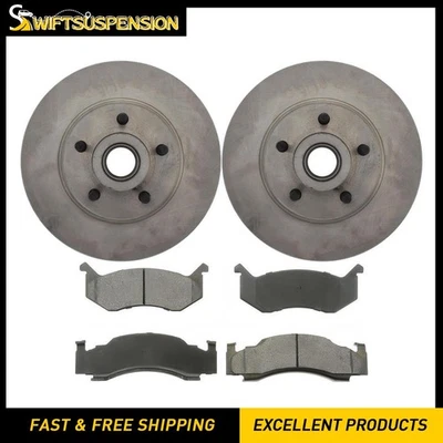 Kit de rotores de disco delanteros y pastillas de freno para Chrysler Imperial 1974 1975 7,2 L Foto 1 de 4