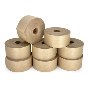 2.83" x 450 feet Reinforced Water-Activated Kraft Gummed Tape 30lb Thickness ... - Picture 1 of 7